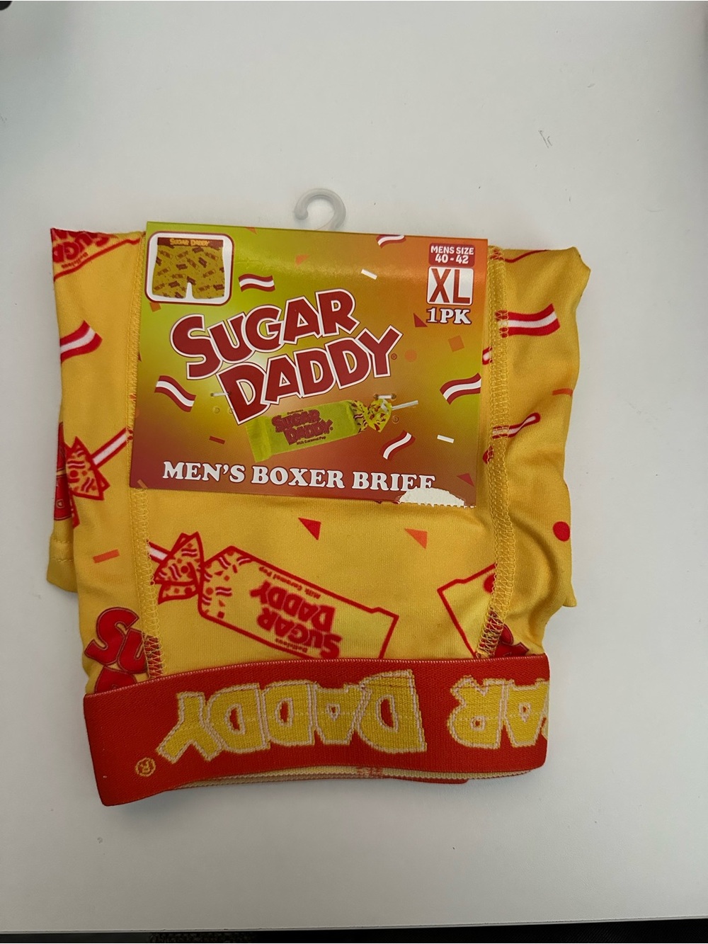 Men's Yellow Boxer Briefs with Branded Waistband - XL